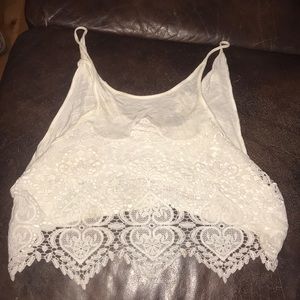 Cute lace crop top